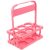 DECORNIJIA Cesta Plegable para Cerveza Portátil Estante para Bebidas Resistente Portabebidas Compacto Color Rosa Adecuado para Hogar Bares y Camping Soporte Práctico para Botellas